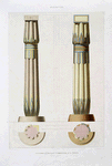 Architecture: colonnes à faisceau d'Amenophis III, à Thèbes (XVIIIe. dynastie)