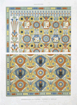 Architecture: ornementation des plafonds : légendes et symbols (nécropole de Thèbes : XVIIIe. dynastie)