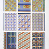 Architecture: ornementation des plafonds : postes et fleurs (nécropole de Thèbes -- XVIIIe. à XXe. dyn.)