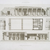 Architecture : Temple de Menephtehum (plan, coupe et élévation)
