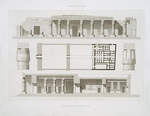 Architecture : Temple de Menephtehum (plan, coupe et élévation)