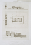 Architecture : Temple de Dakkeh (Pselcis) : plan, coupe et vue perspective (époque ptolémaïque et romaine)