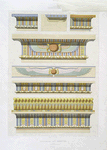Architecture : décoration des corniches, à divers époques