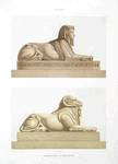 Sculpture : androsphinx et criosphinx (Aménophis III -- XVIIIe. dynastie)
