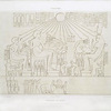 Sculpture : offrandes au soleil (hypogées de Tell el-Amarna -- XVIIIe. dynastie)
