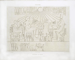 Sculpture : offrandes au soleil (hypogées de Tell el-Amarna -- XVIIIe. dynastie)