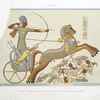 Sculpture : combat de Ramsès-Meïamoun contre les Khétas sur les bords de l'Oronte (Thèbes -- Ramesseum -- XIXe. dynastie)