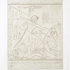 Sculpture : combat de Séti 1er. contre les chefs des Téhennou (Thèbes -- Karnac -- XIXe. dynastie)