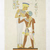 Sculpture : la déesse Anouké & Ramsès II (Talmis -- XIXe. dynastie)