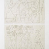 Sculpture : fragments de bas-reliefs funéraires (nécropole de Thèbes -- XIXe. dynastie)