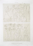 Sculpture : fragments de bas-reliefs funéraires (nécropole de Thèbes -- XIXe. dynastie)