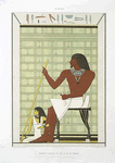 Peinture : groupe iconique de Teï & de sa femme (nécropole de Memphis -- Ve. dynastie)
