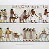Peinture : arrivée d'une famille asiatique en Égypte (Beni Haçen -- XIIe. dynastie)