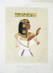 Peinture : portrait du prince Mantouhichopchf, fils de Ramsès-Meïamoun (XIXe. dynastie)