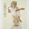 Peinture : portrait du pharaon Mienptah-Hotéphimat (nécropole de Thèbes -- XIXe. dynastie)