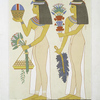 Peinture : offrande de fleurs & de fruits (nécropole de Thèbes -- XIXe. dynastie), granduer d'exécution
