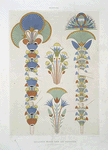 Peinture : bouquets peints dans les hypogées (XIXe. & XXe. dynasties)