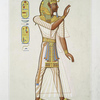 Peinture : portrait en pied de Ramsès III (nécropole de Thèbes -- XXe. dynastie)