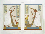 Peinture : bardes de Ramsès III (Thèbes -- XXe. dynastie)