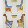 Art industriel : fauteuils de mobilier de Ramsès III (nécropole de Thèbes -- XXe. Dynastie)