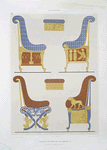 Art industriel : fauteuils de mobilier de Ramsès III (nécropole de Thèbes -- XXe. Dynastie)