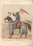 Siglos del VIII al XI. Pendonista de mesnada. ([Año] 1050)