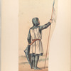 Lancero, loricato de mesnada de cibdad ó villa.  ([Año] 1160)
