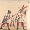 Lancero, de la tropas de la Hermandad de Castilla; Atambor, de las tropas de la Hermandad de Castilla; Alferez, de las tropas de la Hermandad de Castilla. ([Año] 1480)
