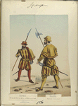 Guardia de los archeros de la cuchilla Casa real; Guardia espanola Casa real. 1560