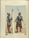 Sargento Infanteria de linea; Coselete ó piquero Infanteria de linea. (Año 1560)