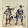 Regimientos de Guardias de Infanteria Española y Walona: [a] Oficial; [b] Granadero. 1710-1718