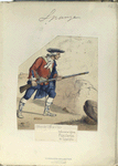 Infanteria ligera. Fusileros de Cataluña. (Años de 1718 á 1750)