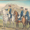 Three mounted officers 1734