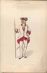 Teniente de infanteria. 1750