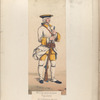 Milicias provinciales. Fusilero del regimiento de Lugo.  (Años 1750 a 1759)