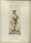 Milicias provinciales. Fusilero del regimiento de Lugo.  (Años 1750 a 1759)