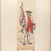 Infanteria de linea. Alferez, Regimiento de Zamora. 1750