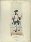 Oficial, del regimiento de Oran. Infanteria de linea.  1761