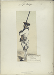 Milicias provinciales. Fusilero, del regimiento de Granada. 1761