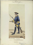 Infanteria ligera. Fusilero, 2.-o R.-to [Regimiento] voluntarios de Cataluña. Año 1761