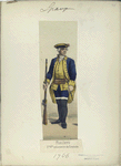 Fusilero. 2-o R.-to [Regimiento] voluntarios de Cataluña. (Año 1766)