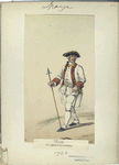 Oficial, del regimiento de Lombardia. 1766