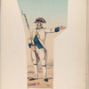 Infanteria de linea. Fusilero, del regimiento de Asturias.  (Años de 1780 á 1789)