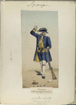 Fusilero, 2-o R-to [segunto regimiento] volunrtarios de Cataluña. (Años de 1780 á 1789)