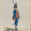 Cazadoros de Infanteria de Guardias Españolas, fueron creados Año, 1793, y en cada Batallon ay vna Compañia sobre el mismo pie gue el de las demas (1797)