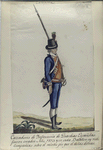 Cazadoros de Infanteria de Guardias Españolas, fueron creados Año, 1793, y en cada Batallon ay vna Compañia sobre el mismo pie gue el de las demas (1797)