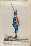 Cazadoros de Infanteria de Guardias Españolas, fueron creados Año, 1793, y en cada Batallon ay vna Compañia sobre el mismo pie gue el de las demas (1797)