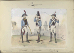 1. Coronel; 2. Granadero; 3. Fusilero. (1802)