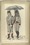 Grenadiers de Zamora se rendant a l'appel par la pluie (1806)