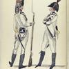 Regimento REYNA : [1] Granadero, [2] Fusilero. (1806)